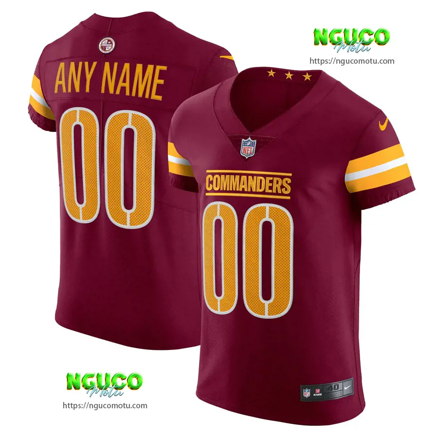  washington commanders burgundy vapor untouchable elite custom jersey